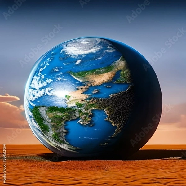 Obraz earth in space. generative AI.