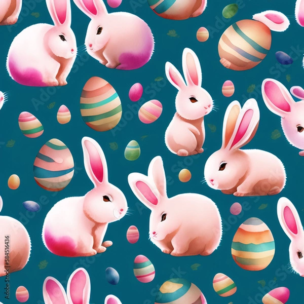 Obraz Easter Photo with Colourful Eggs Cute Background Wallpaper