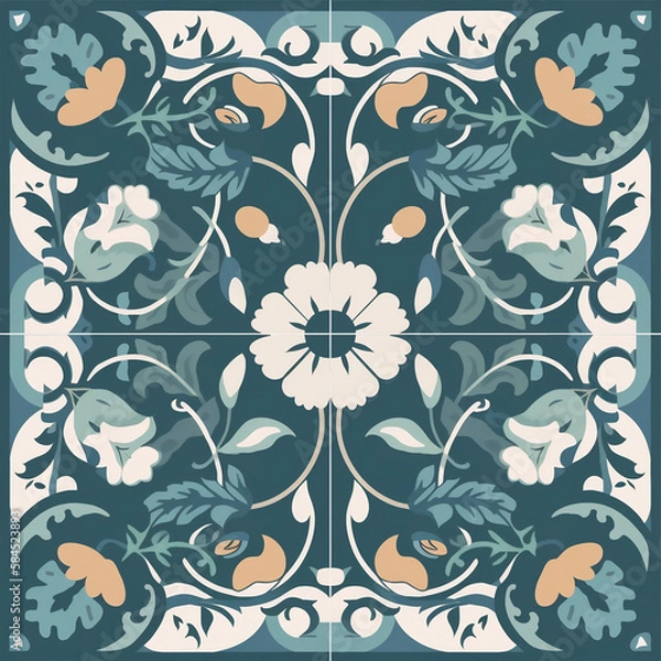 Fototapeta seamless floral pattern for textile design