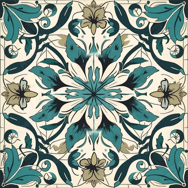 Obraz seamless floral background for textile design