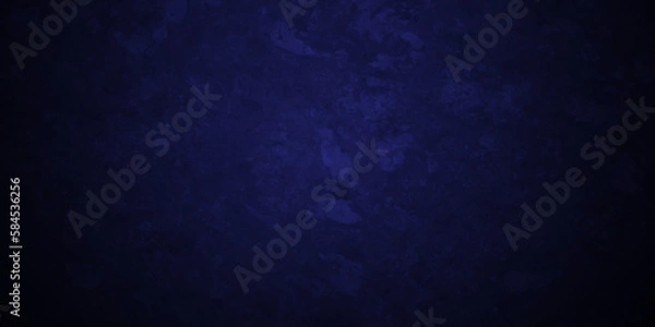 Fototapeta Blue and black watercolor vector background. Abstract blue hand paint square stain backdrop. Vector illustration of old blue background soft black watercolor grunge texture.