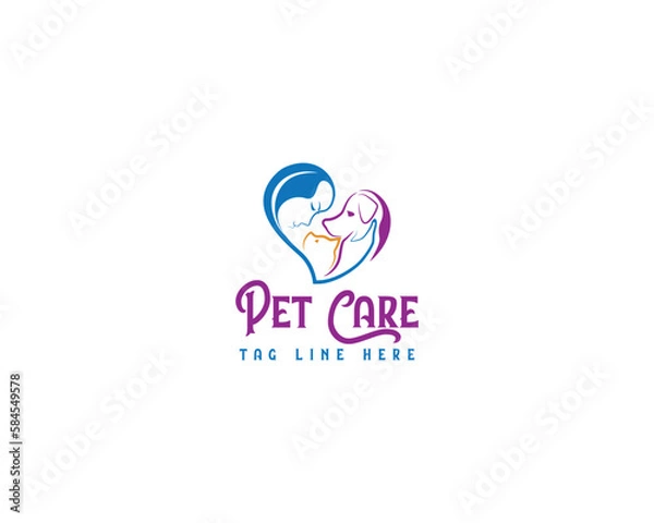 Obraz pet care logo design