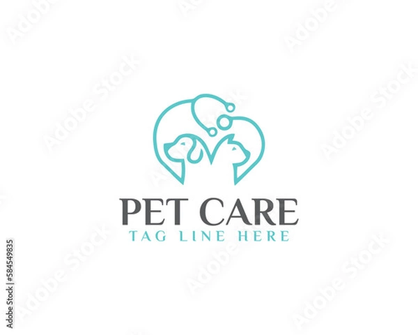 Obraz pet care logo design