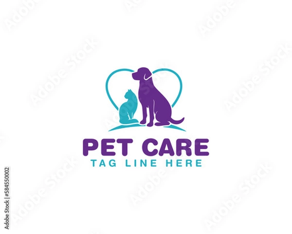 Obraz pet care logo design