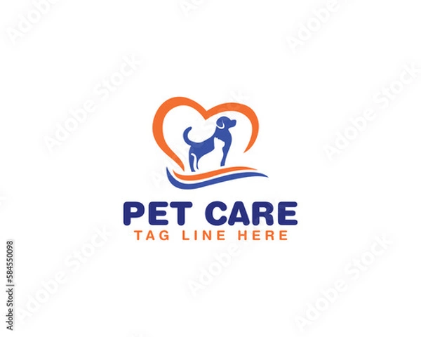 Obraz pet care logo design
