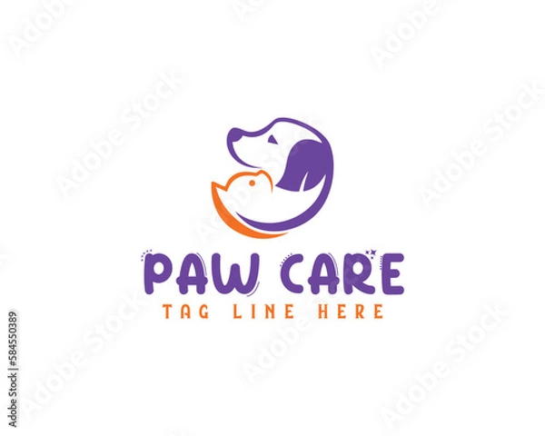 Obraz pet care logo design
