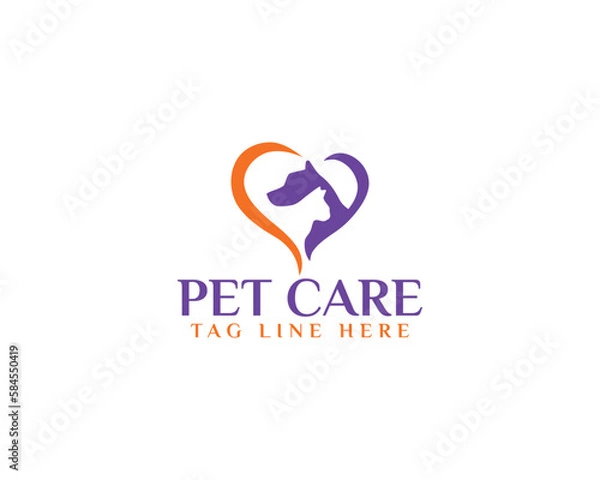Obraz pet care logo design