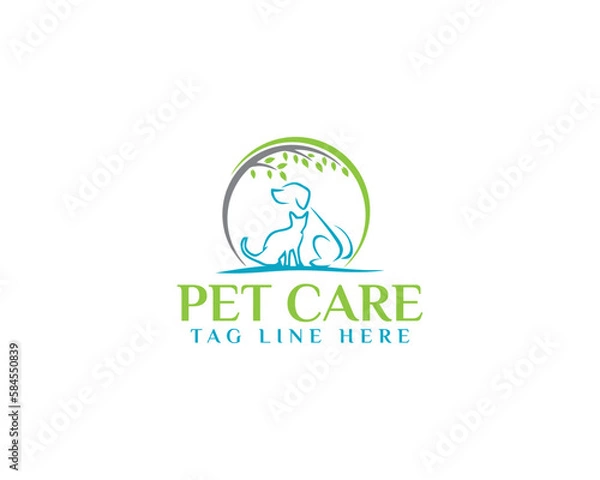 Obraz pet care logo design