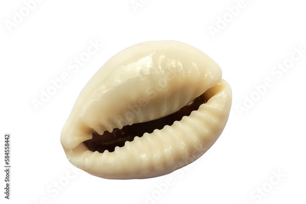 Obraz Cypraea annulus shell isolated on white background