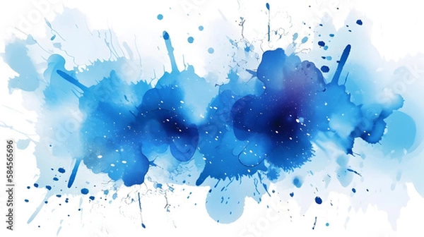 Obraz Blue watercolor splash effect