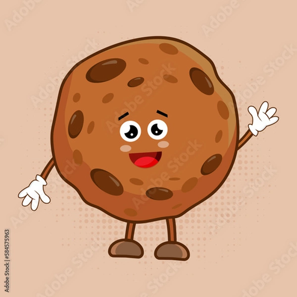 Fototapeta Cute Biscuit Character, This cute little biscuit is perfect for adding a touch of sweetness to any project