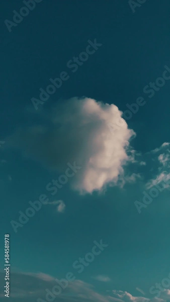 Obraz A piece of white cloud in the blue sky