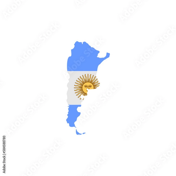 Fototapeta Argentina flags icon set, Argentina independence day icon set vector sign symbol