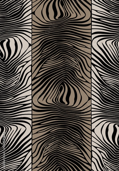 Fototapeta Seamless different zebra pattern, animal print.