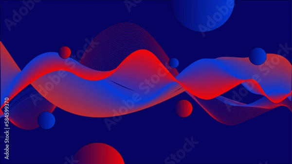 Obraz abstract background with red lines