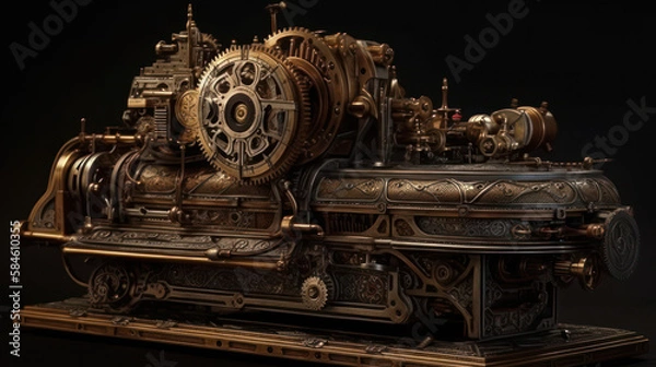 Obraz Steampunk Perpetual Motion Machine 