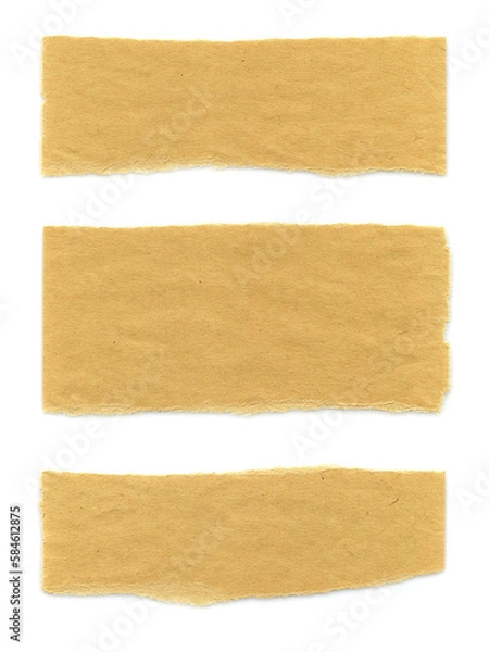 Fototapeta Collection of  various pieces of note paper on white background