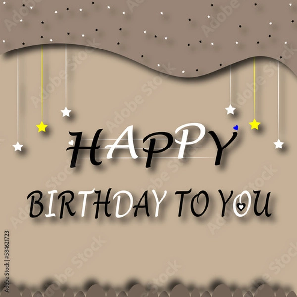 Obraz luxurious Happy Birthday greeting card in illustration