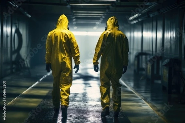 Fototapeta Collecting hazardous material Generative AI