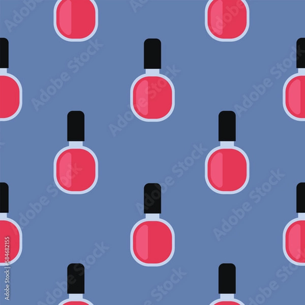 Obraz manicure vector red nail polishes seamless pattern