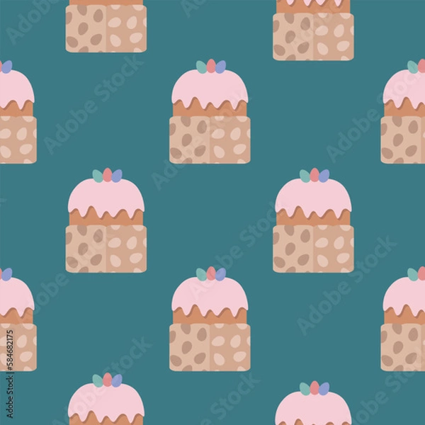 Obraz vector easter cake seamless pattern