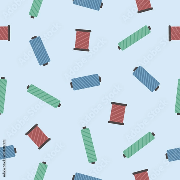 Obraz sewing thread vector seamless pattern