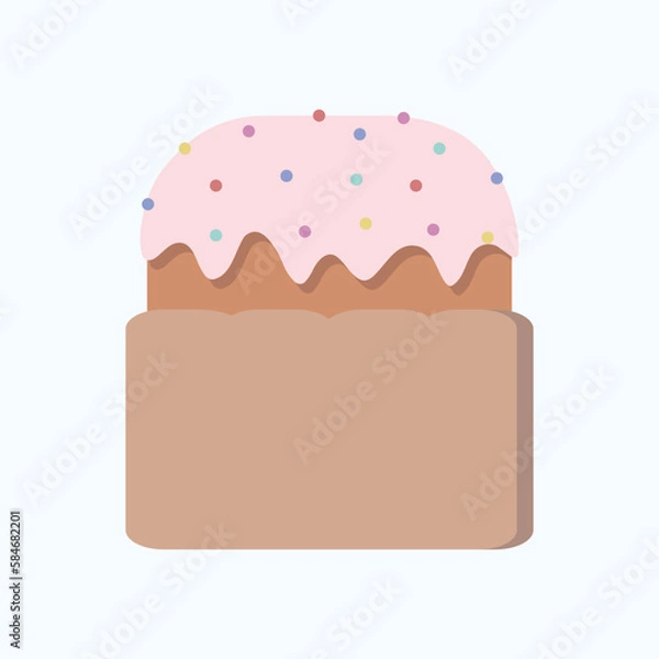 Fototapeta holiday vector easter cake isolated illustration