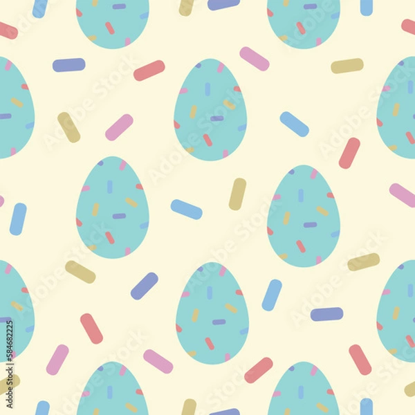 Fototapeta holiday vector colorful easter egg seamless pattern