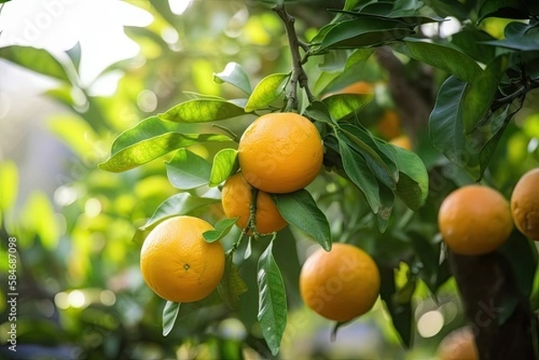 Fototapeta citrus tree. Generative AI