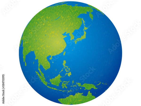 Obraz 地球　手書き風