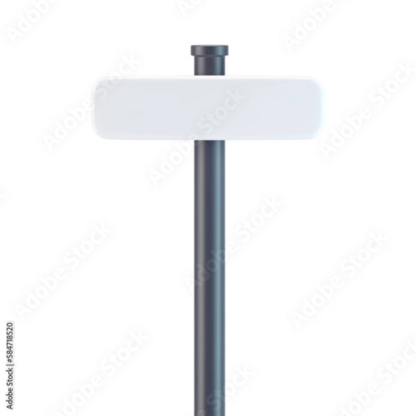 Obraz 3d direction road sign icon with shadow isolated on gray background. Render of template crossroad street sign to choose the right direction and street. 3d cartoon simple vector illustration