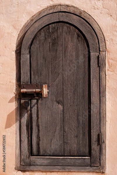 Obraz Wooden widow in a building in Agadir, Morocco