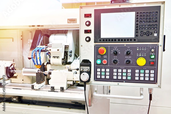Fototapeta Control panel CNC cylindrical grinder