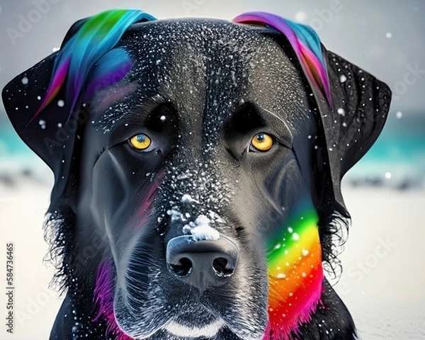 Fototapeta portrait of a dog (AI)