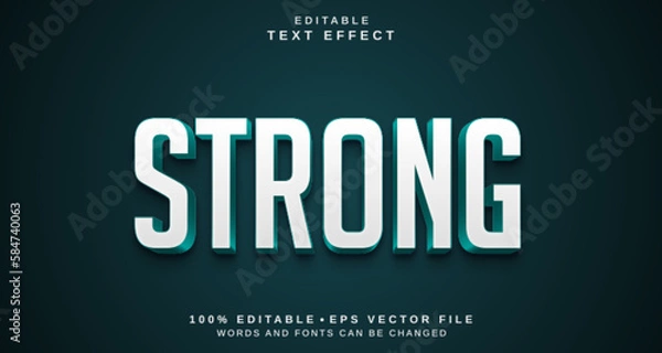 Fototapeta Editable text style effect - Strong text style theme.