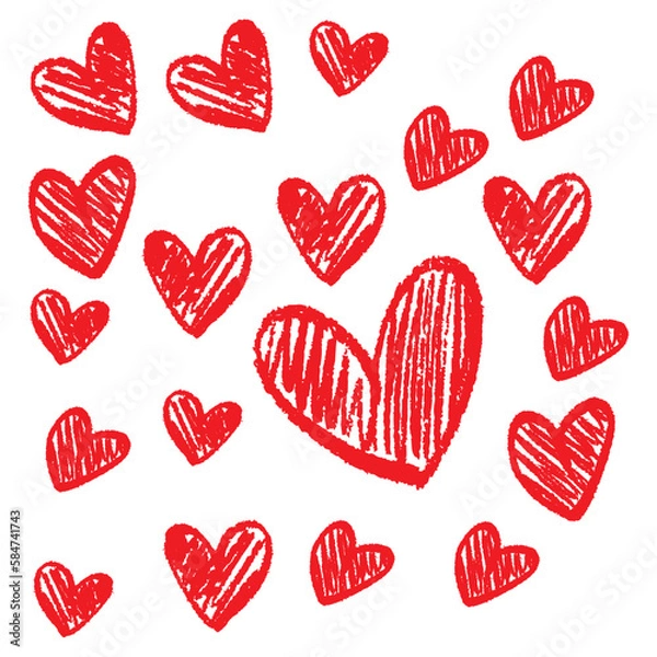 Fototapeta hearts vector icon with light background