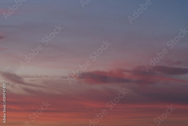 Obraz Orange purple sunset cloudscape backdrop