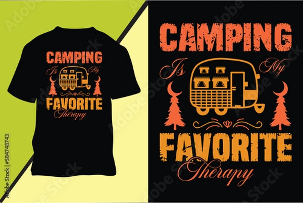Obraz Camping T-shirt Design