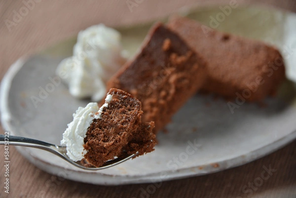 Fototapeta 美味しいチョコレートケーキ