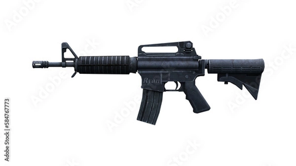 Obraz gun isolated on white background