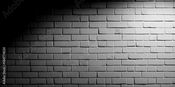 Obraz A mysterious grey wall stands in a plain, stark space, providing a subdued backdrop to an unknown scene. - generative ai
