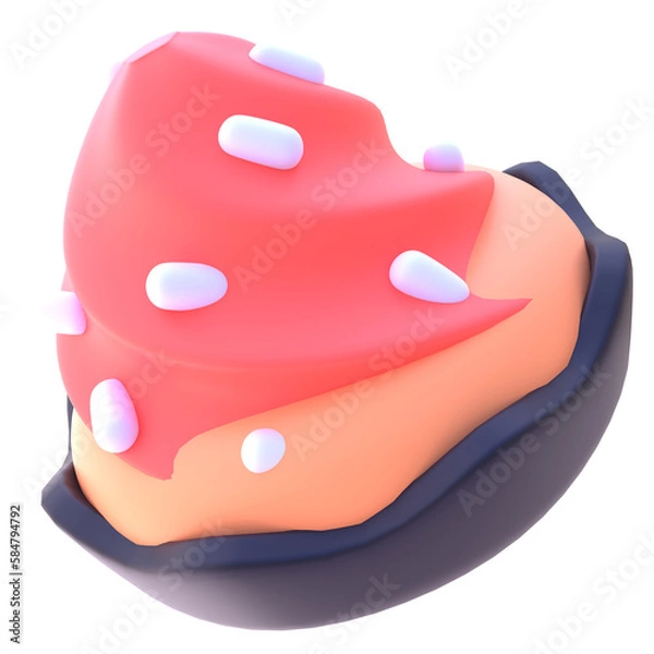 Obraz Meringue in 3D Rendered Graphic