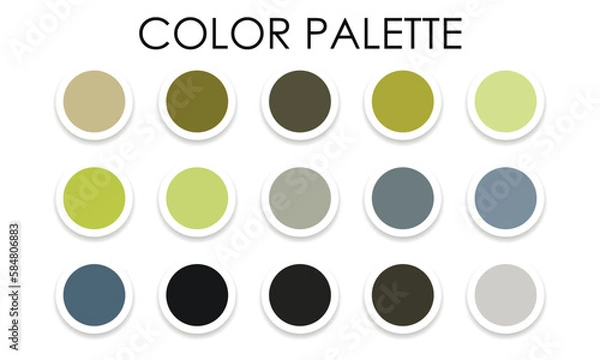 Obraz Universal color palette for design 2023. Vector illustration