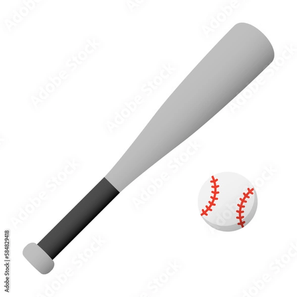 Fototapeta 野球バットと野球ボール