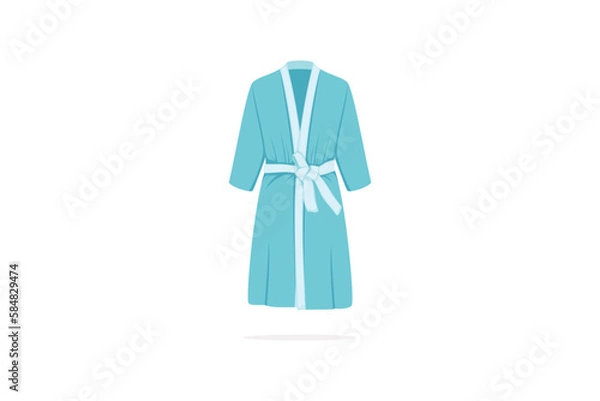 Fototapeta Bathrobe vector isolated on white background.