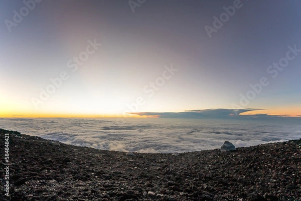 Obraz 富士山頂から眺める雲海