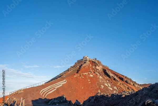 Obraz 朝日に照らされる富士山頂