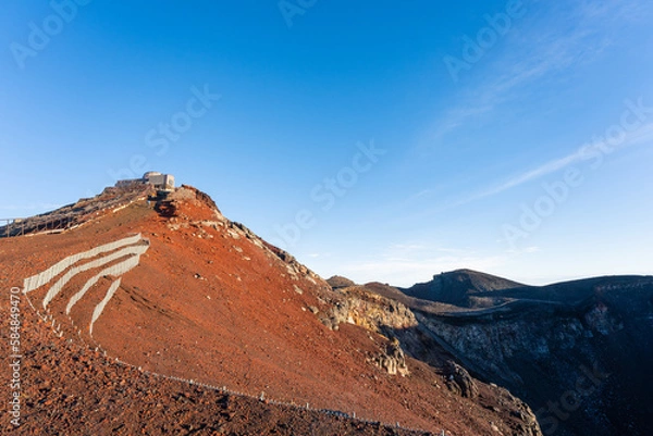Obraz 朝日に照らされる富士山頂