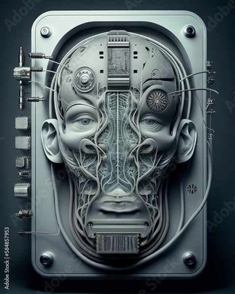 Fototapeta Synthetic Biomechanical Brain