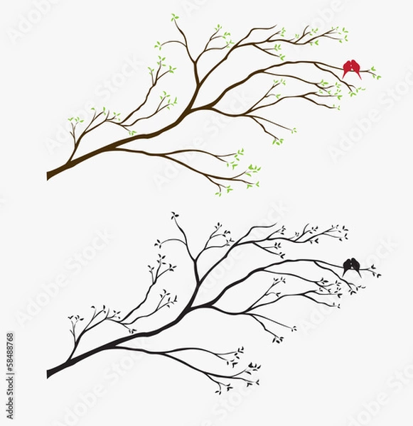Obraz Tree Bird wall decal